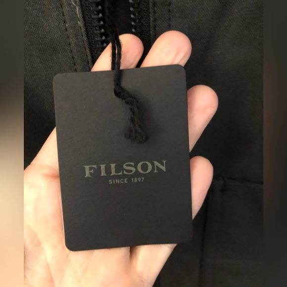 NWT Filson Wax Work Vest Greenish Black Work Wear Authentic Rugged Heavy Duty XL - Picture 3 of 7